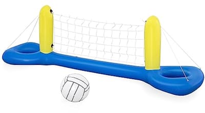 Opblaasbaar Volleybalspel voor Zwembad - Drijvend Strandspeelgoed - 252 cm x 64 cm - Geschikt voor Kinderen vanaf 3 jaar