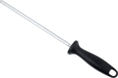 Scoby - Aanzetstaal - Professionele Messenslijper - RVS - Messen Slijpen Tool - 26 CM - Zilver/Zwart
