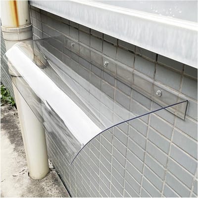 Transparante Luifel - Regenhoes Deur - Bescherming Buiten - Zware Polycarbonaat - 3.5mm dik - Transparant