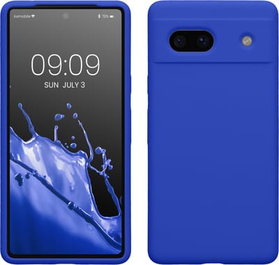 kwmobile telefoonhoesje geschikt voor Google Pixel 7a - Hoesje met siliconen coating - Smartphone case in Baltisch blauw