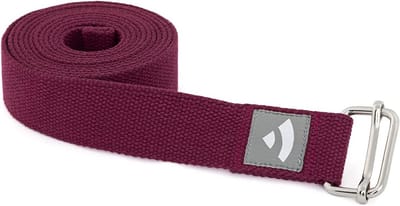 Yogariem van 100% katoen, verstelbaar met metalen schuifgesp, 250 cm, geschikt voor yoga en pilates
