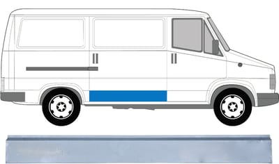 Schuifdeur reparatiepaneel buiten voor Citroen C25 1981-1994 / Rechts