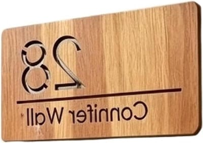 1 St Houten Gesneden Holle Adres Plaquette Outdoor Waterdichte Huis Teken for Thuis Tuin Decoratie