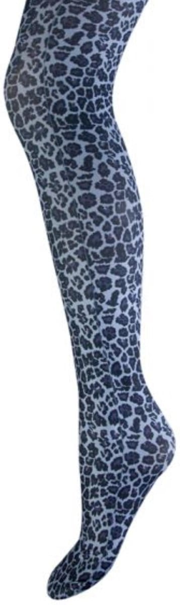 Marianne panty panterprint grijs / blauw S/M