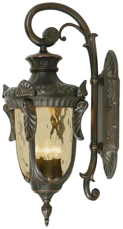 Bohemian Wandlamp - Steady Lighting - Metaal - Bohemian - E14 - L: 31cm - Voor Buiten - Woonkamer - Eetkamer - Brons