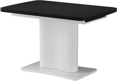 Vicco Eettafel Fenaro, Zwart/Wit, 120-160 x 80 cm uitschuifbaar