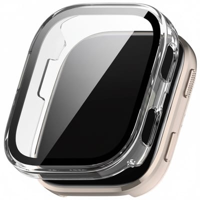Watch case screenprotector - geschikt voor Amazfit Bip 6 - hoesje - gehard glas - volledige bescherming - transparant