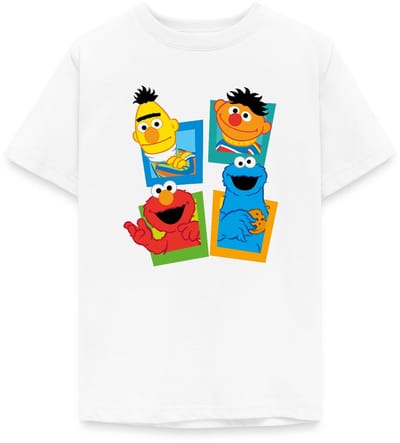 Sesamstraat Bert Ernie Elmo Koekiemonster T-Shirt Tiener