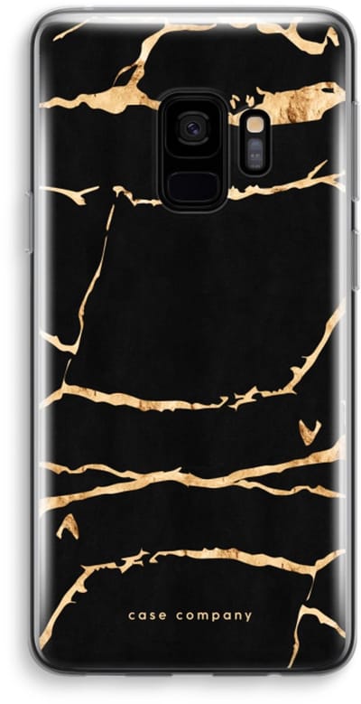 Case Company® - Hoesje geschikt voor Samsung Galaxy S9 hoesje - Gouden marmer - Soft Cover Telefoonhoesje - Bescherming aan alle Kanten en Schermrand