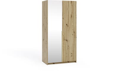Kledingkast Apollonia met Spiegel 100 x 204 cm (artisan, gouden handgrepen)