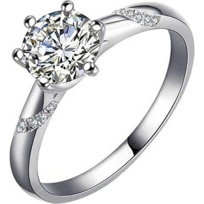 Natuurlijke Moissaniet Sieraden S925 Zilverkleur Ring voor Vrouwen Zilver 925 Sieraden Bizuteria Anillos De Bruiloft Edelsteen Ring Doos 5 gray