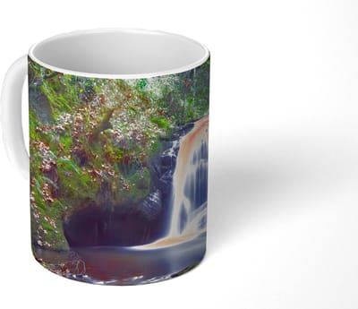 Mok - Koffiemok - Waterval - Natuur - Water - Mokken - 350 ML - Beker - Koffiemokken - Theemok