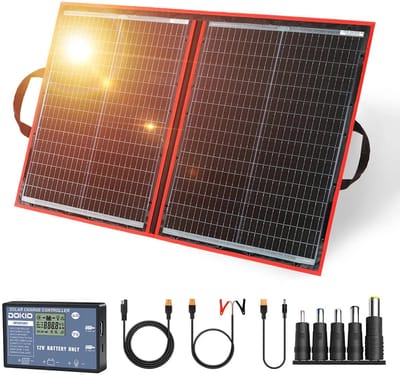 Zonnepanelen - Opvouwbaar Zonnepaneel - Zonne Energie - 100W - met 12V Controller Kit - Waterdichte - Draagbaar en Compact voor Kamperen, Outdoor en Noodstroom