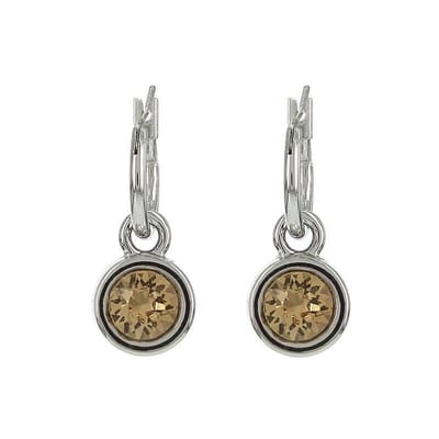 Biba Hang Oorbellen met Swarovski Steentje Lt. Col Topaz