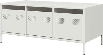 vidaXL Salontafel 101,5x50x43,5 cm koudgewalst staal wit, bijzettafel, woonkamertafel, middentafel, banktafel, bank tafel, accenttafel, bijzet tafel