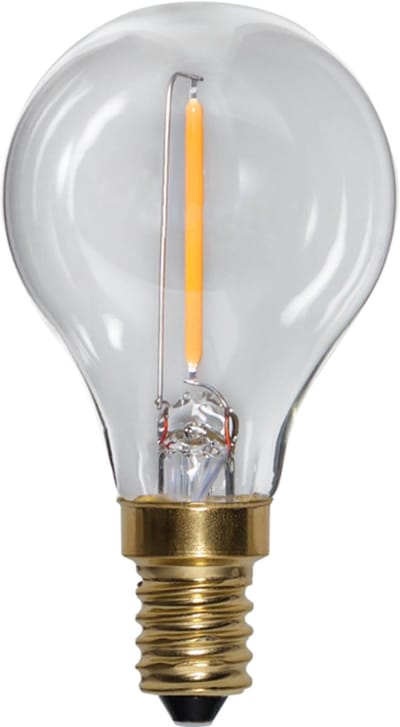 Kogellamp - E14 - 0.8W - Super Warm Wit <2200K - Filament - Helder