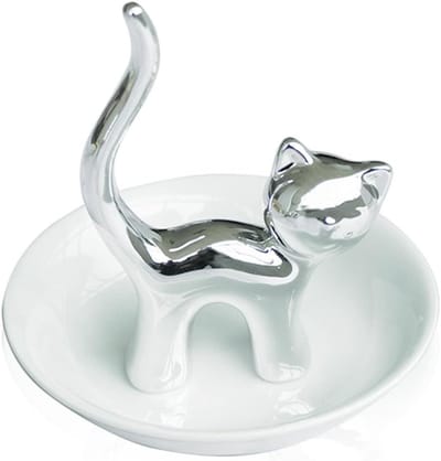 Sieradenhouder voor Ringen, Armbanden en Oorbellen - Elegante Ring Dish als Verjaardagscadeau voor Vrouwen en Meisjes - Cat Design