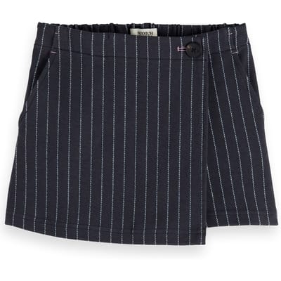 Scotch & Soda Girl Pinstripe Skort Charcoal Cerulean Pinstripe Taglia: 4 | Gonne Outlet | Unisex | Nero