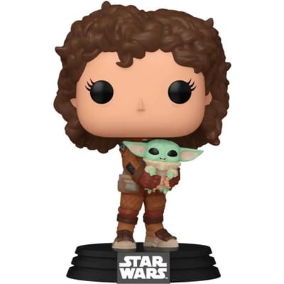 Star Wars The Mandalorian - Peli Motto with Grogu vinyl figuur nr. 665 Funko Pop! standaard