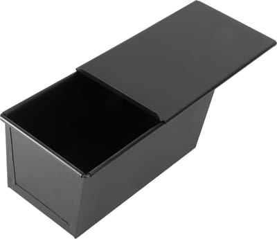 Dailygoods- Broodvorm met deksel - Roestvrij Stalen Broodpan - Antiaanbak Broodvorm - Duurzaam en Schokbestendig - 450 g Capaciteit - 22 x 12 x 10 cm