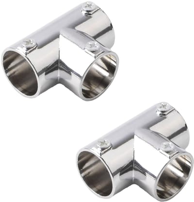 Dailygoody - Cross Pijpklemmen - Tube Connector - Eenvoudig te installeren - 1 inch - Zinklegering - Geschikt voor 25 mm buizen - Inclusief 2 stuks
