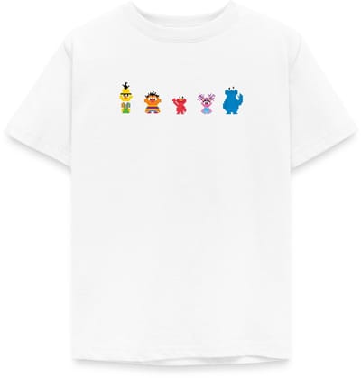 Sesamstraat Pixelontwerp Personages T-Shirt Kinderen