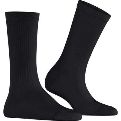 Burlington Princess Street geribd casual viscose Sokken dames zwart - maat 36-41