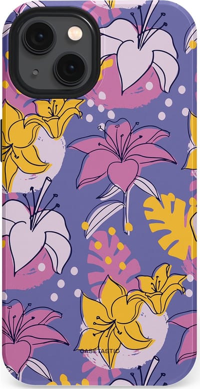 Casetastic Hoesje Geschikt voor Apple iPhone 13 Magsafe - Stijlvolle Beschermende Duo-layer Case - Lichtjesbloei