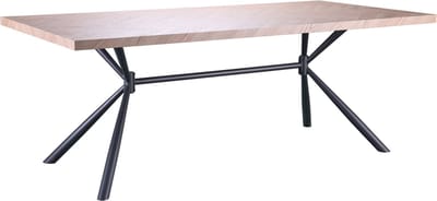 Eettafel 200x100 cm 8 plaatsen in visgraatmotief eikenlook