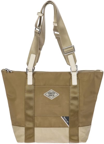 BRIC'S schoudertas shopper Replay Sand Woo Shopping Bag Sand Wood kaki