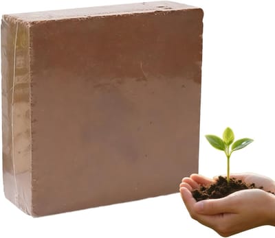 Potgrond Blok - Compost Materiaal - Planten Kweken - Efficiënt Waterbeheer - 300g - Bruin