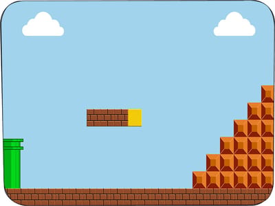 Muismat 2D pixels Rubber - Hoge kwaliteit foto van 2D pixels | Muismat gedrukt op polyester - 25 x 19 cm - Antislip muismat - 5mm dik - Muismat met foto - Heerlijk voor op kantoor