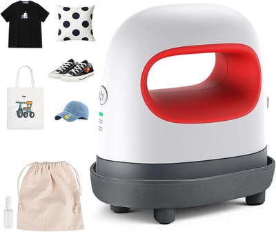 Mini Transferpers - Hittepers Machine - DIY Ontwerpen - Drie Verwarmingsstanden - Compact Formaat - Rood
