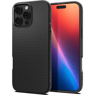 Spigen Liquid Air Hoesje Geschikt voor Apple iPhone 16 Pro Max - Back Cover Flexibel TPU Zwart