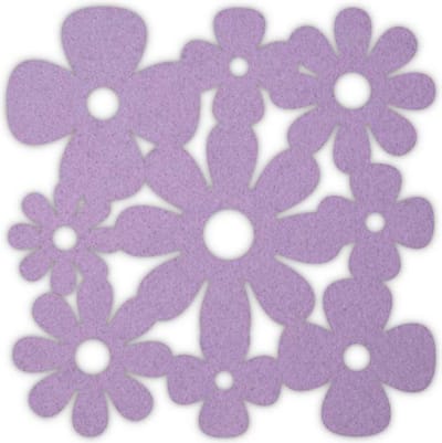 Klaver madelief vilt onderzetters - Lila - 6 stuks - 10 x 10 cm - Tafeldecoratie - Glas onderzetter - Cadeau - Woondecoratie - Woonkamer - Tafelbescherming - Onderzetters Voor Glazen - Keukenbenodigdheden - Woonaccessoires - Tafelaccessoires