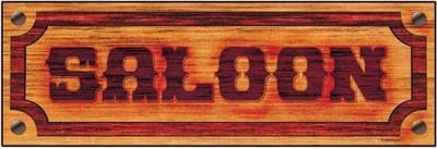 Widmann Themafeest Saloon bord - Saloon - man cave - 78 x 26 cm - Western thema