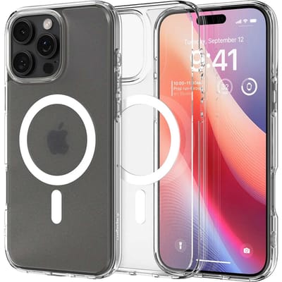 Spigen Ultra Hybrid MagFit - Hoesje Geschikt voor Apple iPhone 16 Pro - Compatibel met MagSafe - Back Cover Frost Transparant
