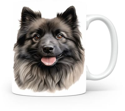 Mok Keeshond Beker voor koffie of tas voor thee, cadeau voor dierenliefhebbers, moeder, vader, collega, vriend, vriendin, kantoor, opa, oma, hond, kerst, sinterklaas, verjaardag