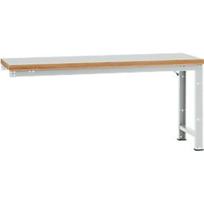 Manuflex aanbouw-werkbank Profi standaard, tafelblad kunststof, 2000 x 700 mm, lichtgrijs