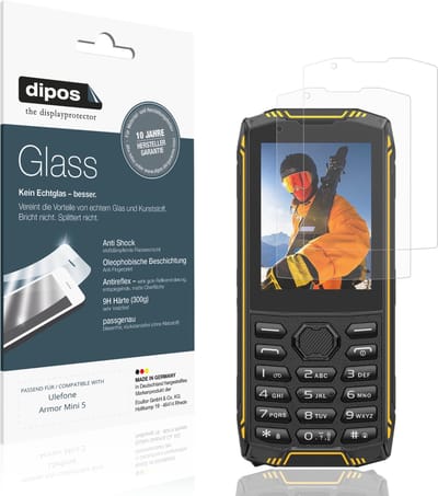 dipos – 2x Matte Pantserfolie geschikt voor Ulefone Armor Mini 5 | 9H Screenprotector