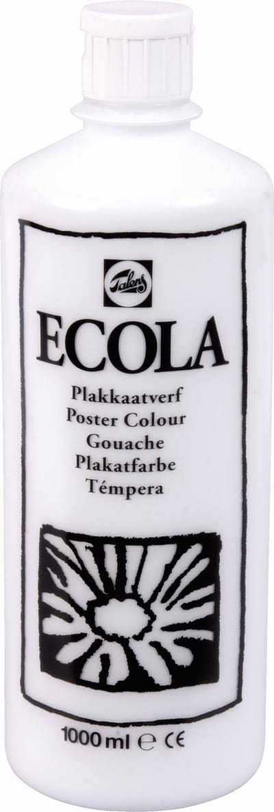 Ecola plakkaatverf 100 Wit 1000ML