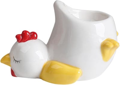 Eierdopjes Set - Ei Houders - Ontbijt Presentatie - Vrolijke Dier Vormen - 11x7 cm - Meerkleurig