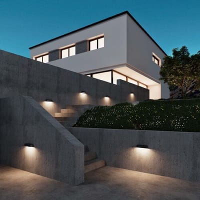 KS Verlichting Score Muurlamp Zwart Extra Large