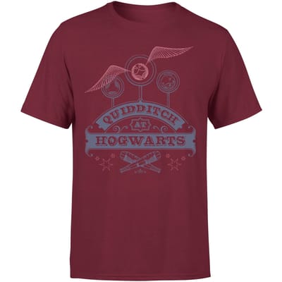 Harry Potter Quidditch At Hogwarts Men's T-Shirt - Burgundy - S