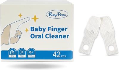 Baby Tongreiniger - Vinger Tandenborstel - Baby Mondhygiëne - 360 Graden Reiniging - 42 Stuks - Wit