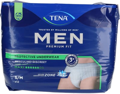 Voordeelverpakking van 2 x TENA Men PremiumFit underw Level 4 Medium 12st (798308)