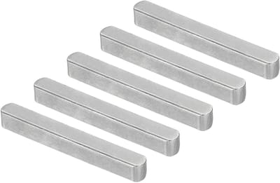 Ronde Veersleutel 30x4x4mm, 5 stuks Carbon Staal Sleutelstaaf voor Bevestigingsmiddelen en Mechanische Toepassingen, Zwart