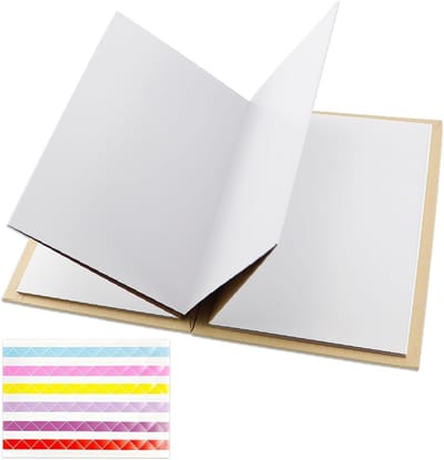 SnelShoppen - 8 Inch Fotoalbum Zelf Vorm Geven, Doe-Het-Zelf Scrapbook, Fotoboek met Kraftpapier, Accordeon Verzamelalbum voor Afstuderen, Verjaardag,