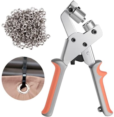 Oogje Punch Kit - Grommet Tool - Bevestigingen Aanbrengen - Magnetische Matrijzen - 500 Stuks - Zilver