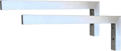 Wastafelconsole 2 Stuks - Wandsteunen - Badkamer Inrichting - L-vorm Design - 350x150mm - Geborsteld Staal